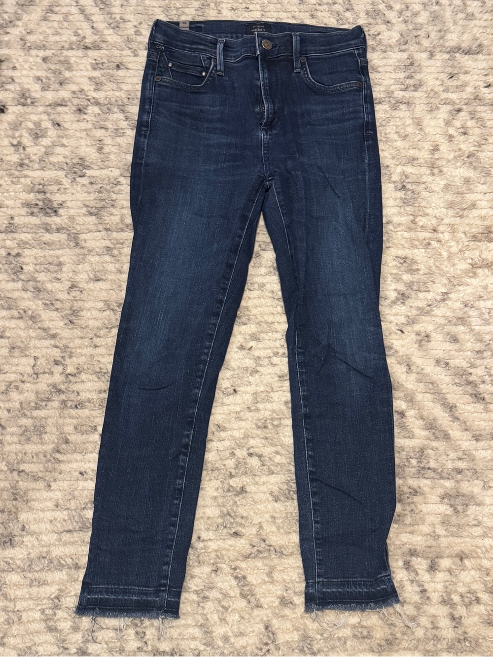 Citizens of Humanity Rocket Crop High Rise Skinny 26 Dark Wash